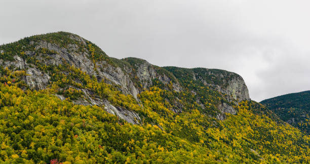 eagle cliff in franconia notch state park - mountain mountain range bluff cliff imagens e fotografias de stock