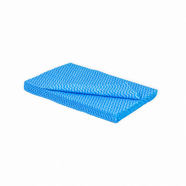 istock Blue Zig-Zag Cleaning Cloth Absorbant many folded wiping 1179648972
