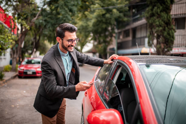 Young businessman using a phone