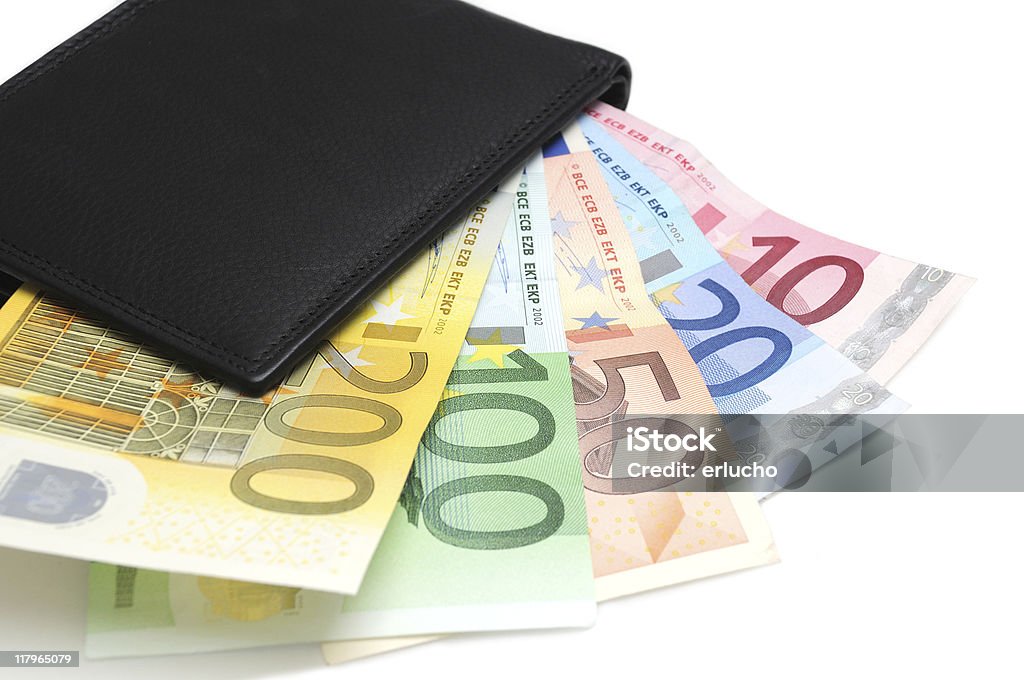 Euro in portafoglio - Foto stock royalty-free di Portafoglio