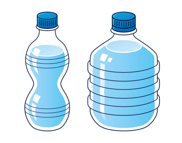 bildbanksillustrationer, clip art samt tecknat material och ikoner med vattenflaskor isolerade - water bottle cap