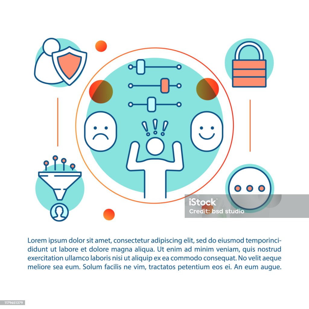 Control Emotions Animation Emotions Control Linear Illustration Stock Illustration - Download ...