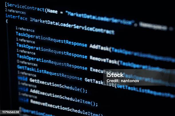 Information Technology Concept Coding Programmer Language Script Text ...