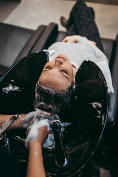 istock Woman at hair salon 1179656745