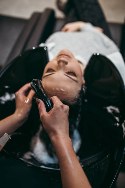 istock Woman at hair salon 1179656807