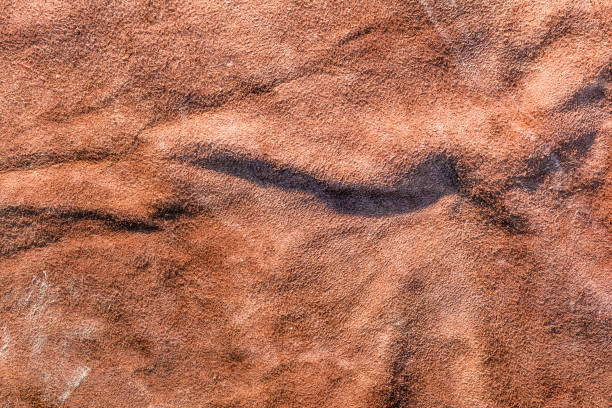 istock Suede texture. Soft, brown suede texture with waves on top 1179656973
