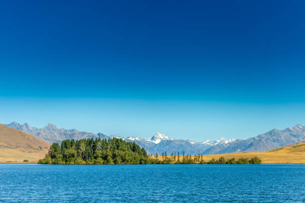 istock Mountain Lake Landscape, Blue Sky 1179657649