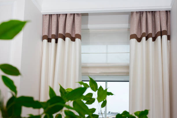 istock Curtain interior decoration in living room 1179657657