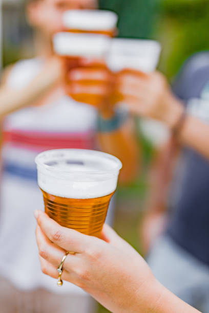 istock Friends enjoying drinking beer in the backyard. 1179660299