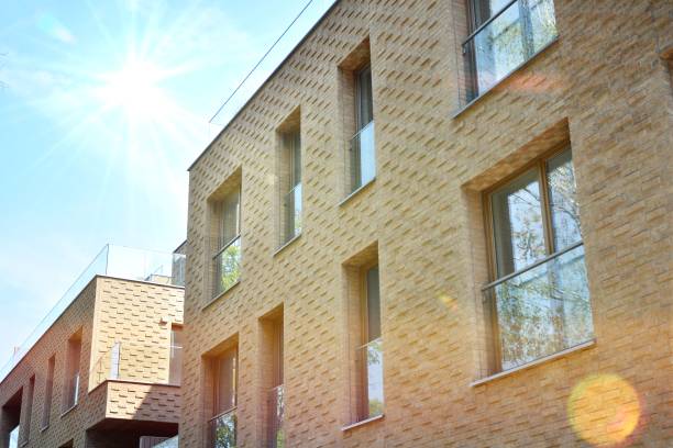 istock Modern apartment buildings on a sunny day with a blue sky. 1179661083