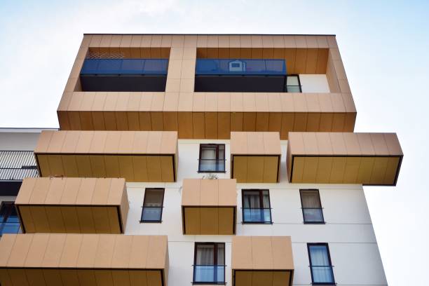 istock Modern apartment buildings on a sunny day with a blue sky. 1179661127