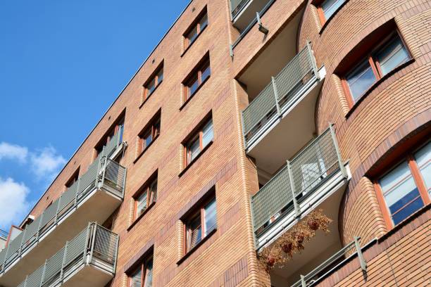 istock Modern apartment buildings on a sunny day with a blue sky. 1179662458