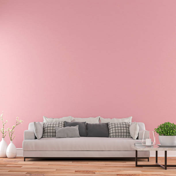 istock Elegant living room with sofa front view 1179665472