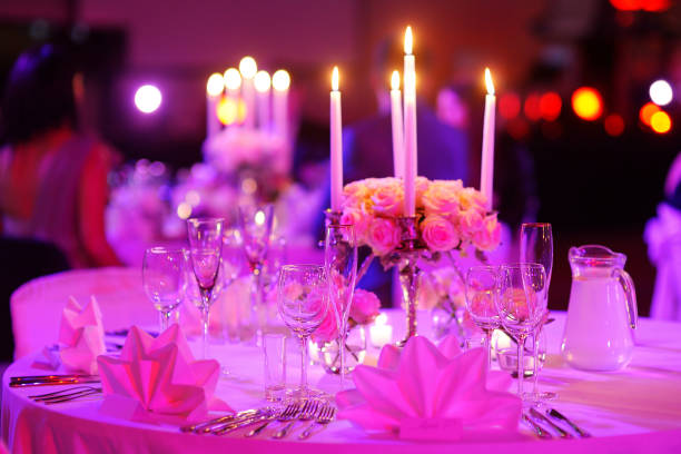 istock Table set for an event party or wedding reception 1179667824
