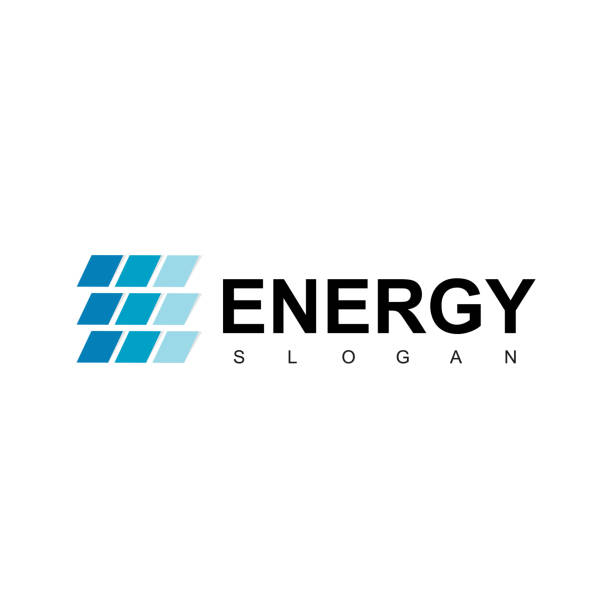 Smart Energy Logo Solar Panel Icon electric logo stock illustrations