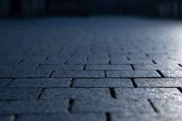 istock Dark grey pavement close-up in isometric 1179670090