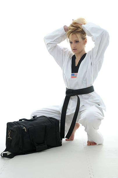 무술 정상급이다 커피추출 - gym bag tae kwon do karate martial arts 뉴스 사진 이미지