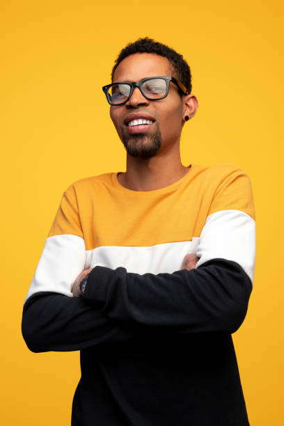 istock Confident black hipster with crossed arms 1179680210