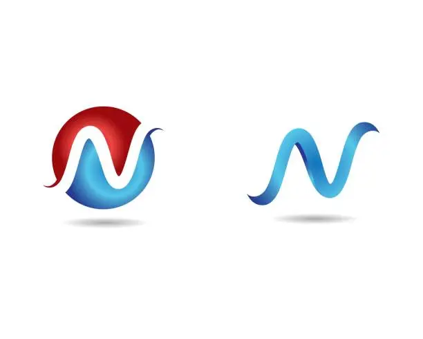 Vector illustration of Letter n symbol illustration design