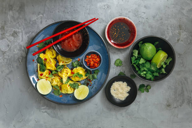 istock Steamed wontons filled with pork 1179688450