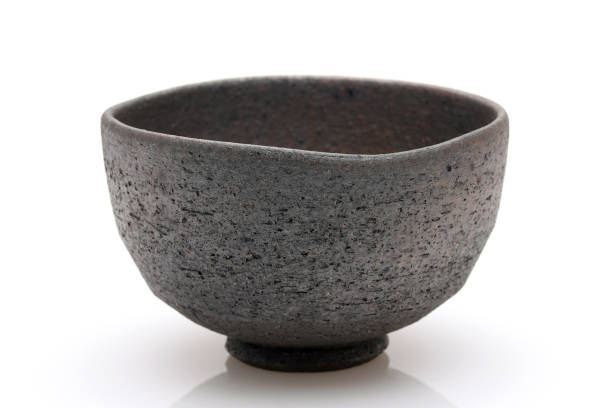 Single tea bowl used in Japanese matcha tea ceremony