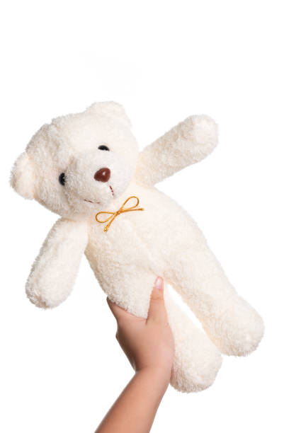 istock Hand showing puppet of bear for child isolated on white 1179692086