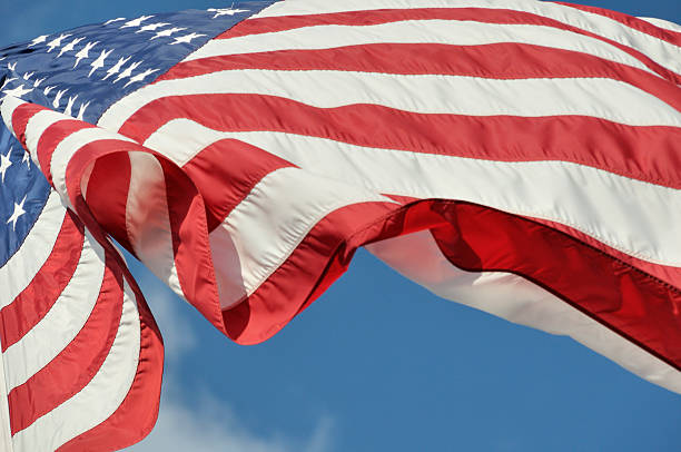 amerikanische flagge - flag day stock-fotos und bilder