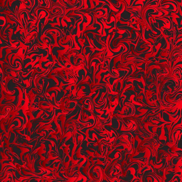 Vector illustration of Marble Texture Background In Black And Red Color, Abstract Background