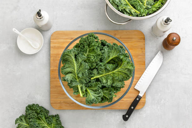 istock Top down view of fresh kale ready for cooking 1179718196