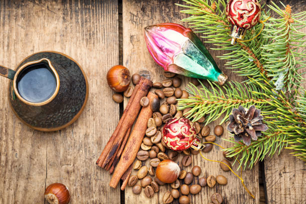 istock Christmas toy and coffe 1179725755