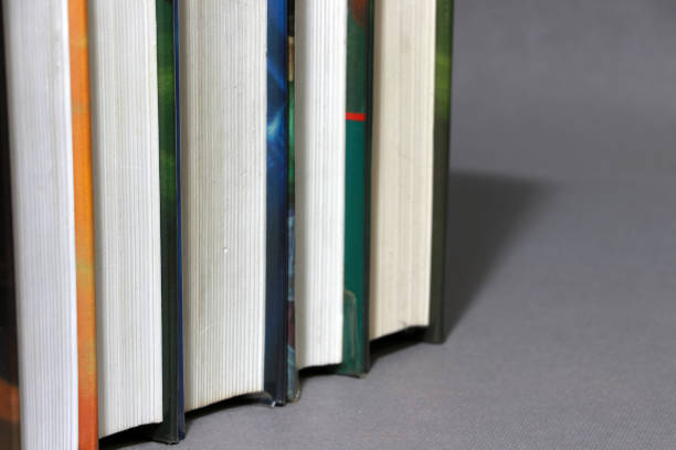 istock Row of books collection on grey background. 1179730008