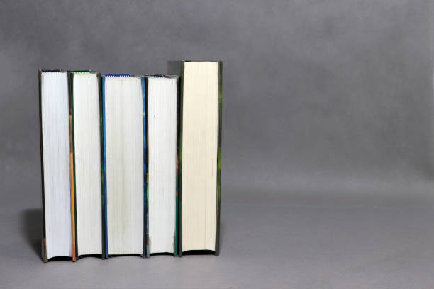 istock Row of books collection on grey background. 1179730009