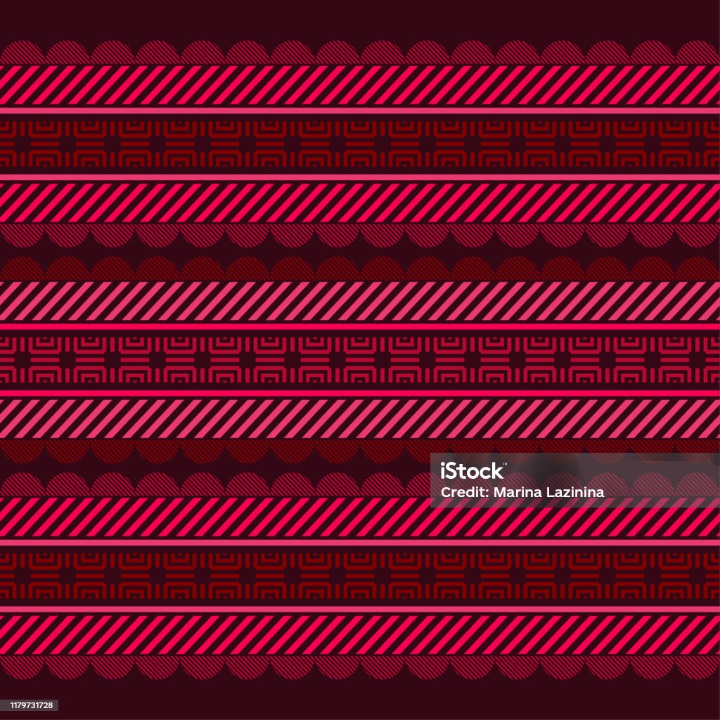 Striped Patterned Objects Seamless Pattern Of Striped Shapes Patterned Texture Stock Illustration ...