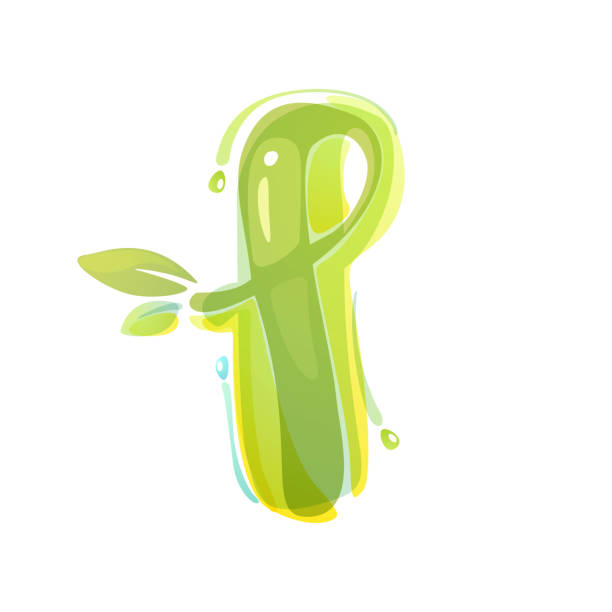 istock L letter eco logo formed by watercolor splashes. 1179731777