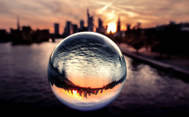 istock Frankfurt Skyline - Glass Ball 1179737094