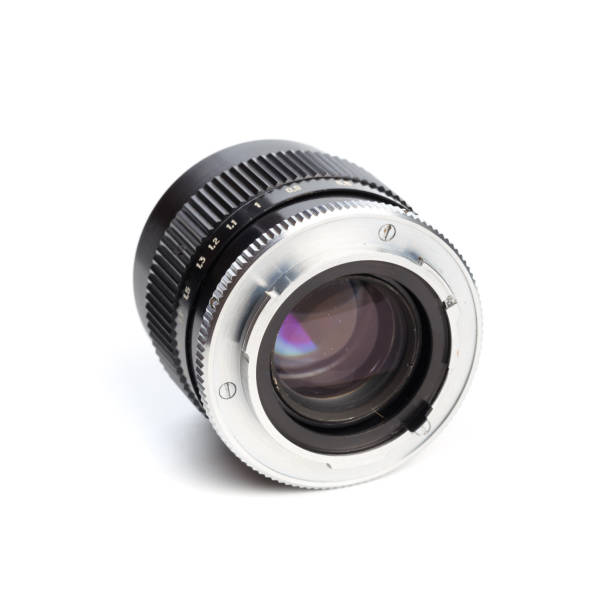 istock Vintage camera lens  isolated on white background 1179743062