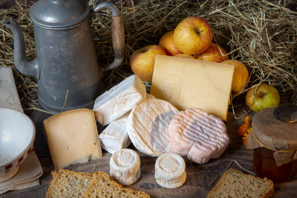 istock different delicious French cheeses on the straw 1179743086
