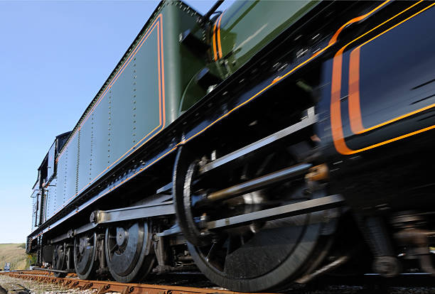 Passing Steam Locomotive stock photo