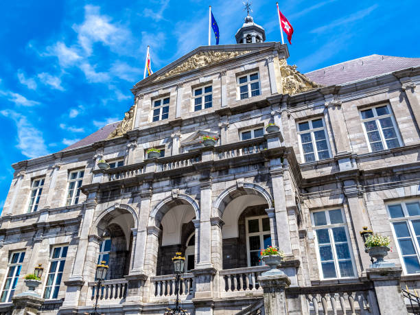 Maastricht, The Netherlands old architecture The 17th-century Maastricht City Hall in Netherlands built in the style of Dutch classicism dutch baroque architecture stock pictures, royalty-free photos & images