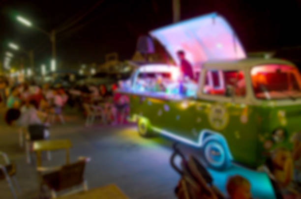 istock Blur food truck car 1179753648