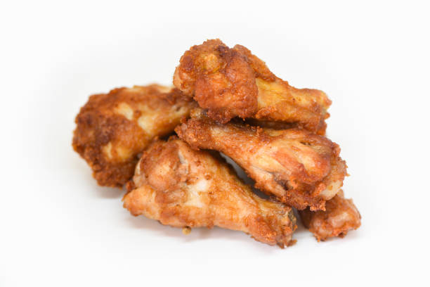 istock Fried chicken wings isolated on white background / Baked chicken wings BBQ wings crispy 1179753777