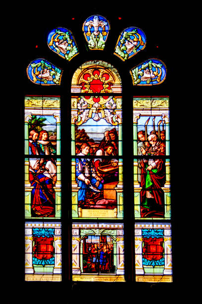 istock Sainte-Anne St. Anne's Basilica window. Morbihan. 