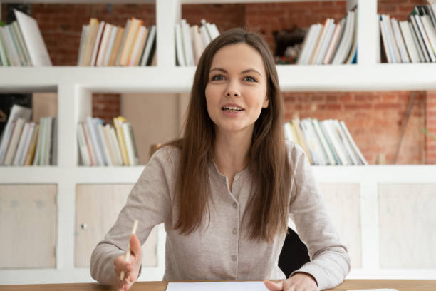 istock Young hr manager holding video call job interview. 1179756329