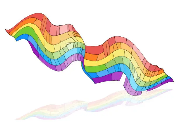 Vector illustration of Rainbow flag abstract design