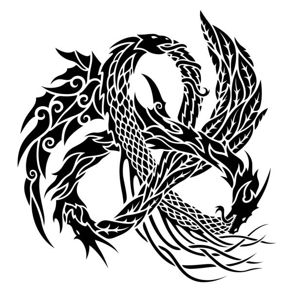 90 Celtic Dragon Tattoo Designs Illustrations & Clip Art - iStock