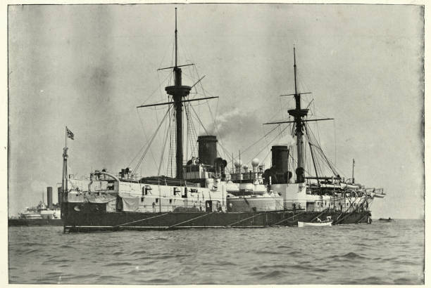 istock HMS Inflexible, Royal Navy Victorian ironclad battleship 1179761609