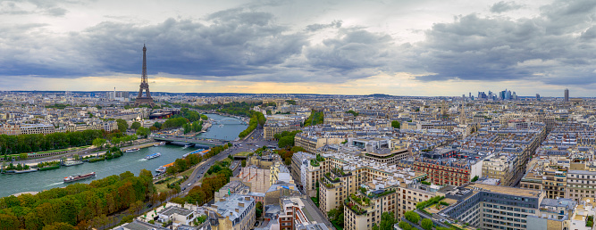 Aerial view of the Hotel des Invalides from Tour Montparnasse observation desk - Paris, France