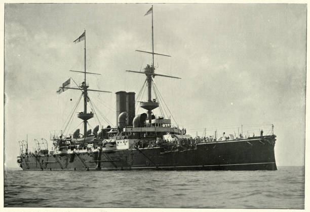 istock Royal Navy warship HMS Barfleur pre-dreadnought battleship 1179761750