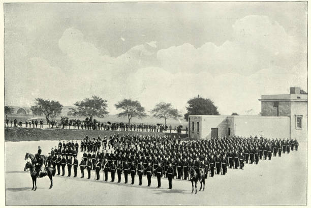 istock British army, 2nd Royal Berkshire regiment on parade, 19th Century 1179761843