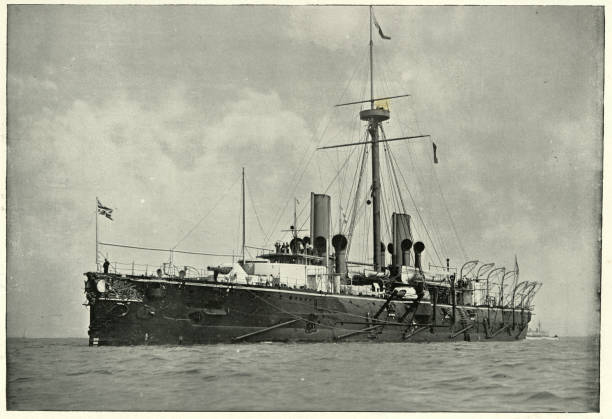istock HMS Warspite (1884), Royal navy crusier warship, 19th Century 1179762409
